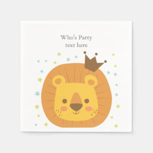 safari lion jungle lion, animal illustration napkin