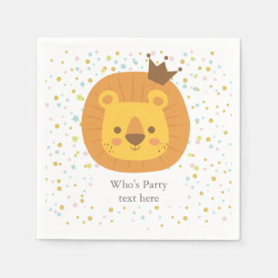safari lion jungle lion, animal illustration napkin
