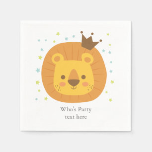 safari lion jungle lion, animal illustration napkin