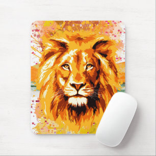 Safari Lion Mouse Pad Colourful Lion Mousepad