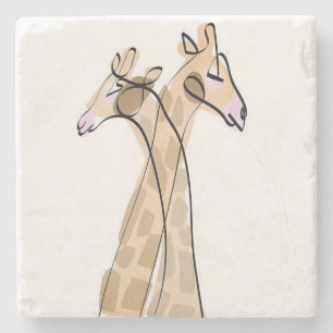 Safari Love Giraffe Coasters