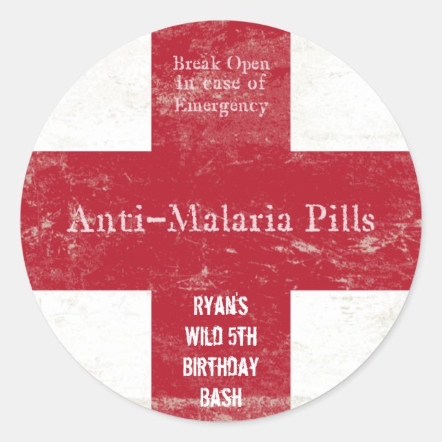 Safari Malaria Stickers (Front)