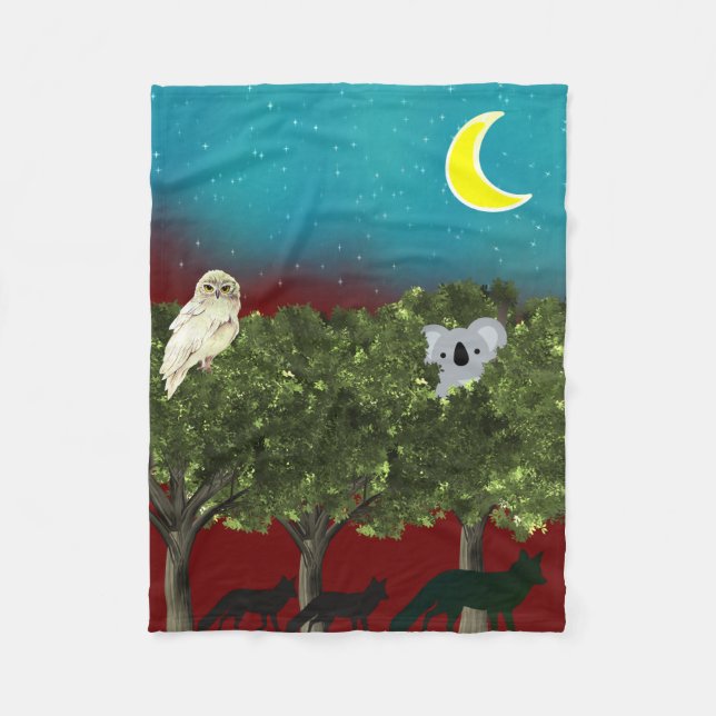 Safari Night Fleece Blanket (Front)