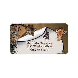 Safari Outdoor wedding Labels
