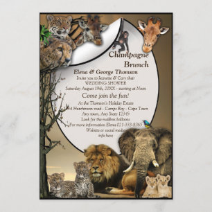 Safari Outdoor  Wedding Shower Invitation