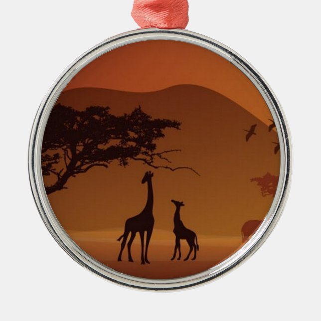 Safari park metal ornament (Front)