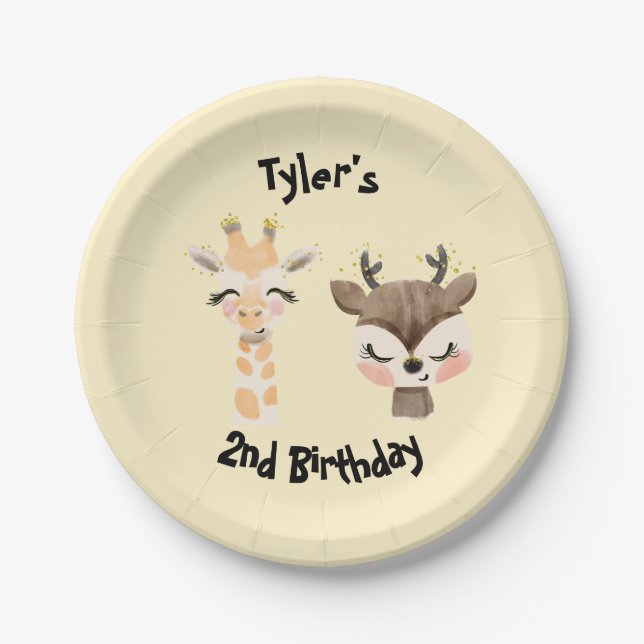 Safari Party Personalised Plates (Front)