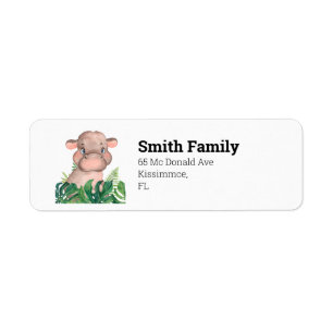 Safari Party Return Address Label