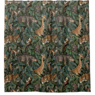Safari Pattern Shower Curtain