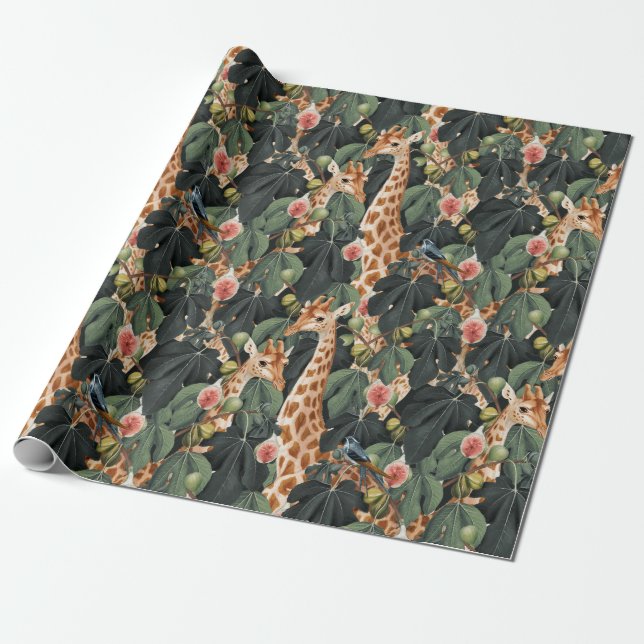 Safari Pattern Wrapping Paper (Unrolled)