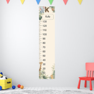 Safari Personalised Name Monogram K Growth Chart