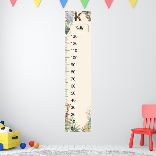 Safari Personalised Name Monogram K Growth Chart (Creator Uploaded)