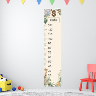 Safari Personalised Name Monogram S Growth Chart