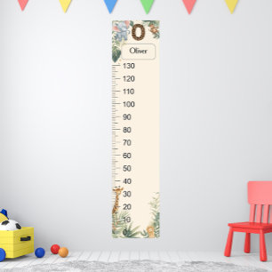 Safari Personalized Name Monogram O Growth Chart