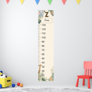 Safari Personalized Name Monogram Z Growth Chart