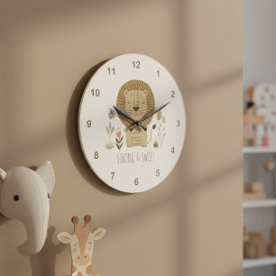 Safari Portrait Lion Ivory ID1264 Large Clock