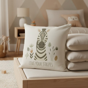 Safari Portrait Zebra Ivory ID1264 Cushion