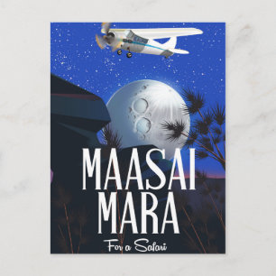 Safari poster to Massai Mara  , Kenya! Postcard