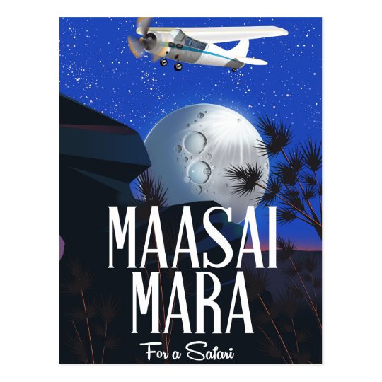 Safari poster to Massai Mara , Kenya! Postcard