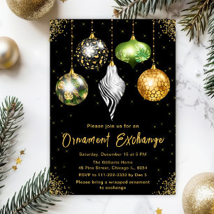 Safari Print Ornament Exchange Party Invitation