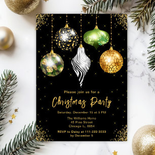 Safari Print Ornaments Christmas Party Invitation