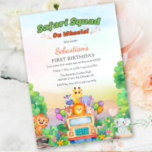 Safari Ride Theme – Wild One 1st Birthday Baby Boy
