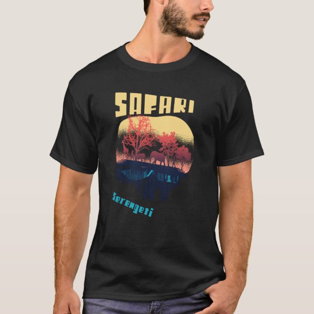 Safari Serengeti National Park Africa Tanzania Big T-Shirt (Front)