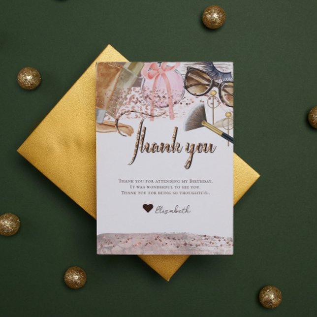 Safari Spa Birthday Luxury Thank You Card (Creator Uploaded)