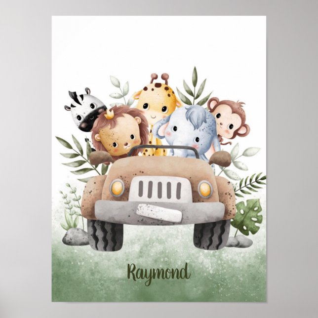 Safari Squad Adventure Customisable Poster (Front)