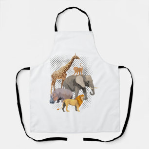 Safari Squad African Safari Animals Funny Zoo Anim Apron