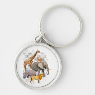Safari Squad African Safari Animals Funny Zoo Anim Key Ring