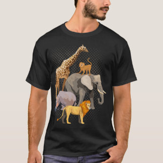 Safari Squad African Safari Animals Funny Zoo T-Shirt