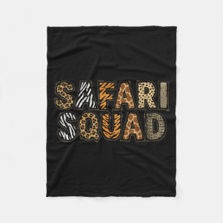 Safari Squad Animal Print Zoo Keeper Crew Men Fleece Blanket