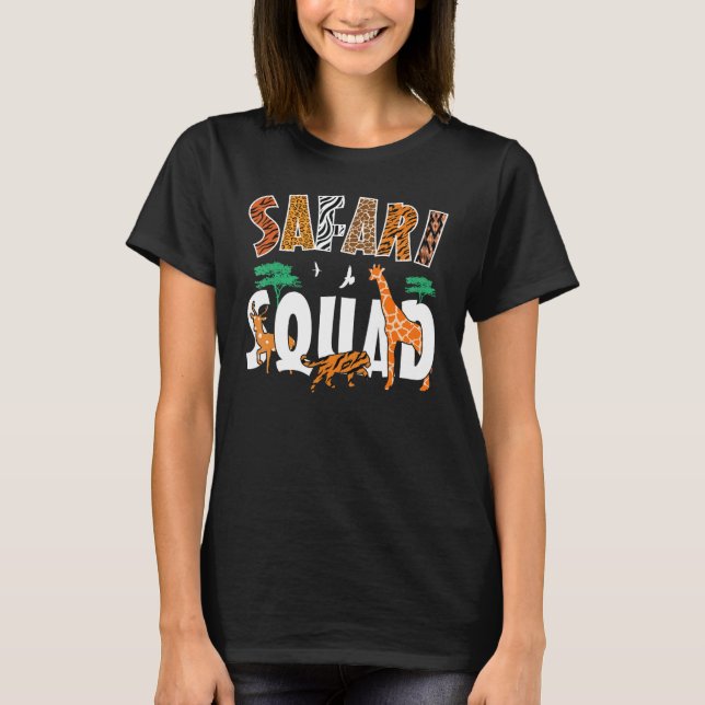 Safari Squad Animals Zoo Lovers African Animal T-Shirt (Front)