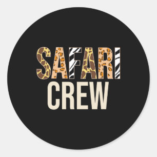 Safari Squad Animals Zoo Wildlife Zoo Halloween Co Classic Round Sticker