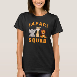 Safari Squad baby elephant lion and giraffe T-Shirt