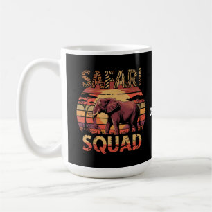Safari Squad Birthday Zoo Adventure Celebration Coffee Mug