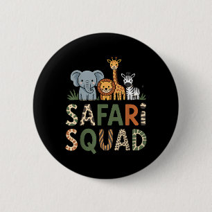 Safari Squad Jungle Animals Cute Zoo Friends 6 Cm Round Badge