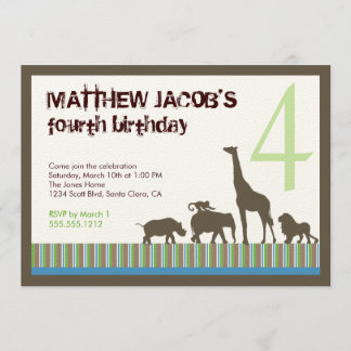 Safari Stripes Invitation