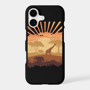 Safari Sunset Animal Silhouette Aesthetic Wildlife