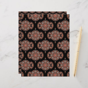 Safari Sunset Bohemian Star Fall Mandala Retro 70s