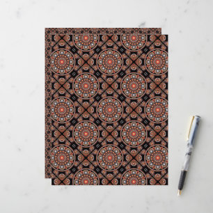 Safari Sunset Bohemian Star Fall Mandala Tiled