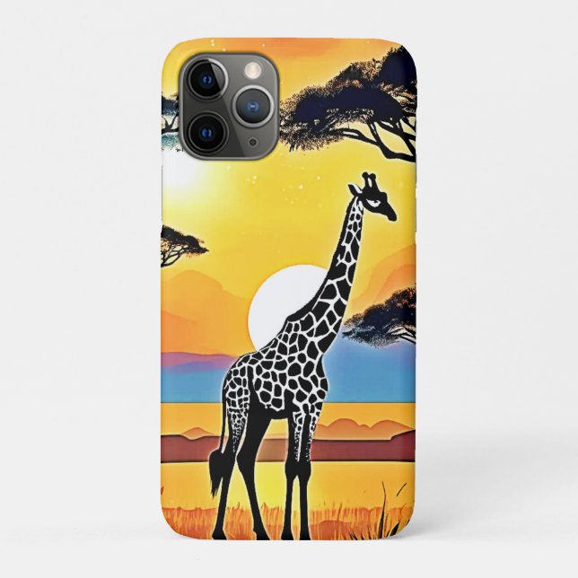 Safari Sunset: Giraffe's Embrace Case-Mate iPhone Case (Back)