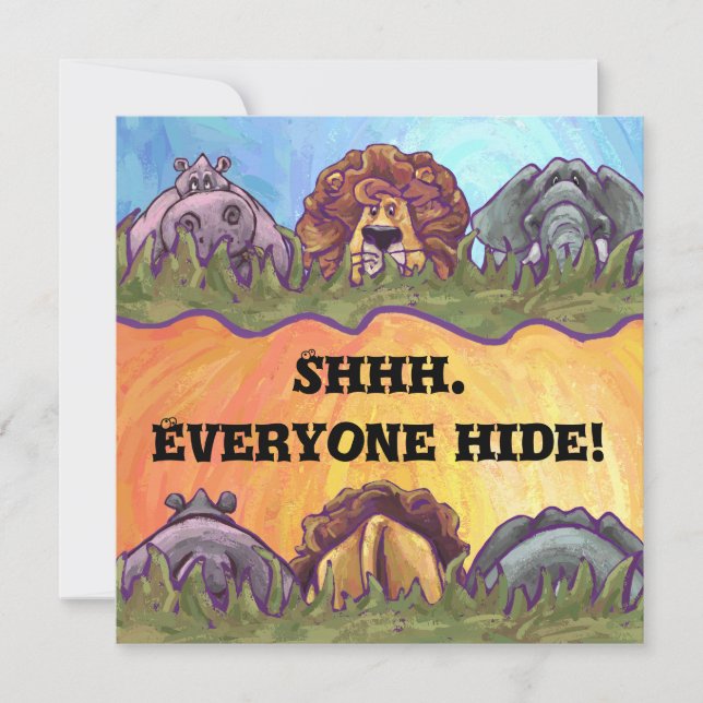Safari Surprise Party Invitation (Front)