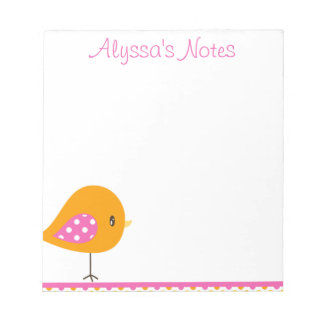 Safari Sweetness Birdie Notepad 5.5" x 6"