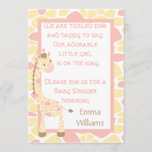 Safari Sweetness Giraffe Baby Shower Invitation