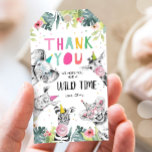 Safari Thank You Favour Jungle Zoo Party Animals Gift Tags<br><div class="desc">♥ A perfect addition to your little one's birthday party! Party Animals birthday theme with animals.</div>
