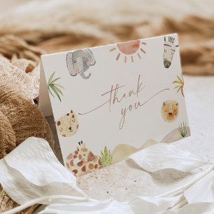 SAFARI Thank You Folded Card