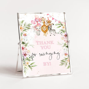 Safari thank you for swinging by birthday poster