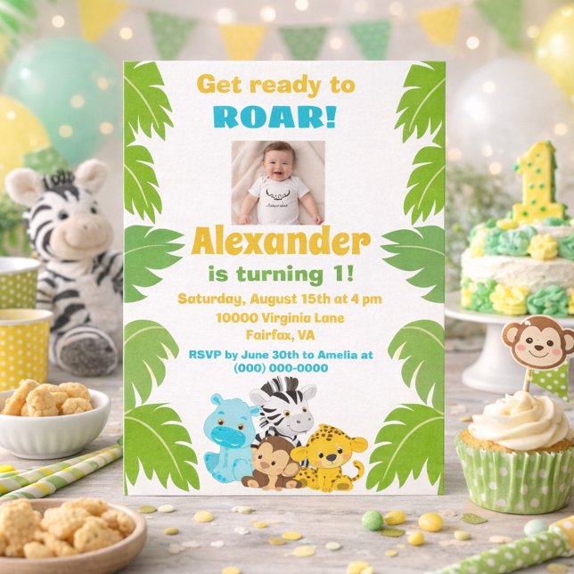 Safari Theme 1st Birthday  Invitation (Creator Uploaded)